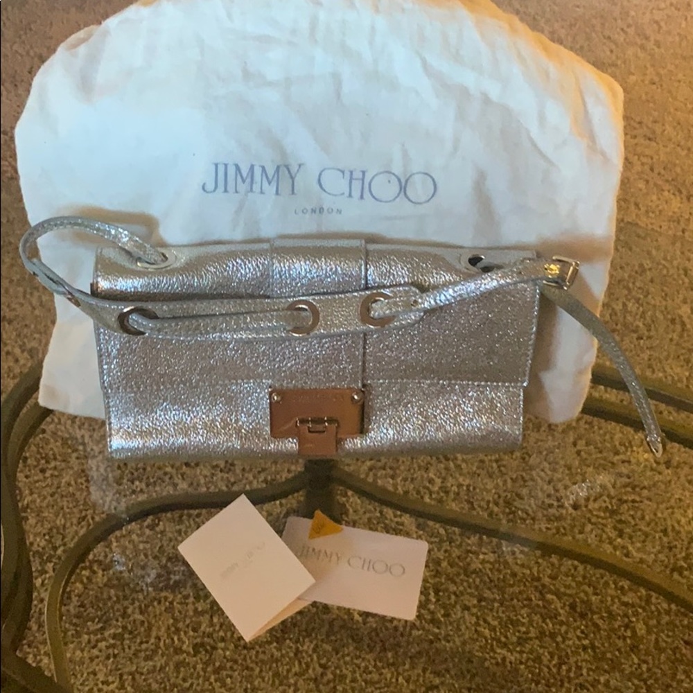 Gold Jimmy Choo purse
